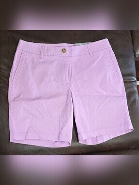 Talbots Lavender Relaxed Chino Shorts Size 2 NWT
